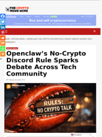 Openclaw’s No-Crypto Discord Rule Sparks Debate Across Tech Community - The Crypto News Wire