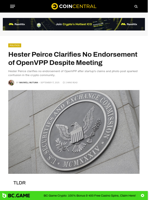 Hester Peirce Clarifies No Endorsement of OpenVPP Despite Meeting - CoinCentral