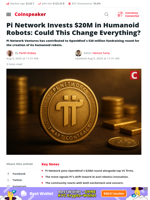Pi Network Backs Humanoid Robots With $20M Investment
