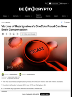 DOJ Opens Remission Process for OneCoin Fraud Victims