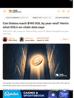 Can Solana reach $140 SOL by year-end? Here's what SOL's on-chain data says - AMBCrypto