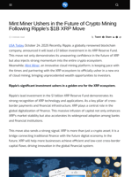 Mint Miner Ushers in the Future of Crypto Mining Following Ripple’s $1B XRP Move - Visionary Financial