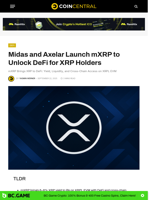 Midas and Axelar Launch mXRP to Unlock DeFi for XRP Holders