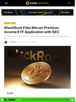 BlackRock Files Bitcoin Premium Income ETF Application with SEC - CoinCentral