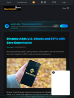 Binance Adds U.S. Stocks and ETFs with Zero Commission - Blockchain.News