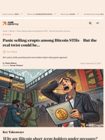 Panic selling erupts among Bitcoin STHs – But the real twist could be… - AMBCrypto