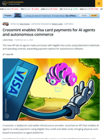 Crossmint Debuts API for AI Agents to Spend with Visa Cards