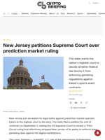 New Jersey petitions Supreme Court over prediction market ruling