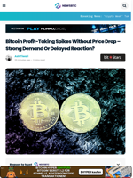 Bitcoin Profit-Taking Spikes Without Price Drop - Strong Demand Or Delayed Reaction?
