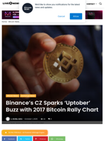 Binance's CZ Sparks 'Uptober' Buzz with 2017 Bitcoin Rally Chart | Live Bitcoin News
