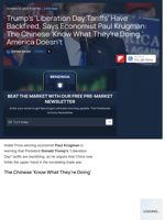 Trump's 'Liberation Day Tariffs' Have Backfired, Says Economist Paul Krugman: The Chinese 'Know What They're Doing,' America Doesn't  - Benzinga