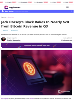 Jack Dorsey-Led Block Makes $2B from Bitcoin Revenue in Q3