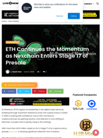 ETH Continues the Momentum as Nexchain Enters Stage 17 of Presale | Live Bitcoin News