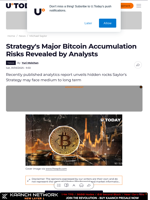 Strategy's Major Bitcoin Accumulation Risks Revealed by Analysts