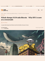 Whale dumps $438 mln Bitcoin - Why BTC is now at a crossroads - AMBCrypto