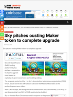 Sky pitches ousting Maker token to complete upgrade - The Crypto News Wire