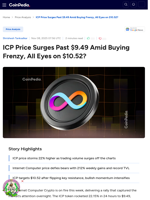 ICP Price Surges Past $9.49 Amid Buying Frenzy, All Eyes on $10.52?