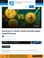 Memecoins vs. Altcoins: Market Cap Ratio Signals Potential Reversal | Bitcoinist.com