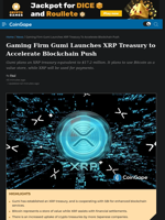 Gaming Firm Gumi Launches XRP Treasury