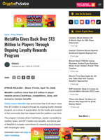 MetaWin Gives Back Over $13 Million to Players Through Ongoing Loyalty Rewards Program