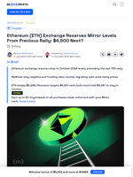 Will Ethereum Price Repeat Its 75% Rally? Key Metric Says It Might