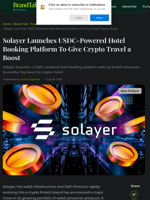 Solayer Launches USDC-Powered Hotel Booking Platform To Give Crypto Travel a Boost