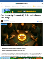 Can Humanity Protocol (H) Build on Its Recent 19% Rally?