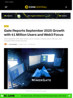 Gate Reports September 2025 Growth with 41 Million Users