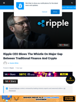 Ripple CEO Blows The Whistle On Major Gap Between Traditional Finance And Crypto | Bitcoinist.com