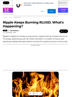 Ripple Keeps Burning RLUSD. What's Happening? - U.Today