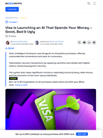 Visa Launched an AI That Spends Your Money – Can You Trust It?
