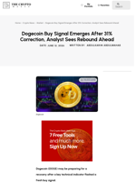 Dogecoin Buy Signal Emerges After 31% Correction, Analyst Sees Rebound Ahead