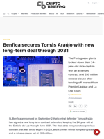 Benfica secures Tomás Araújo with new long-term deal through 2031