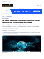 INJ Price Prediction: Cup-and-Handle Eyes $14 as Deleveraging Tests the Near-Term Floor - Blockchain.News