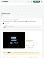 Circle mints 750M USDC on Solana, boosting potential liquidity