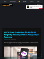 MATIC Price Prediction: $0.45-$0.50 Target by January 2026 as Polygon Eyes Recovery - Blockchain.News