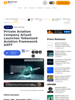 Private Aviation Company AriyaX Launches Tokenized Aviation Framework AXPT – Press release Bitcoin News