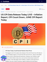 US CPI Data Release Today, CPI June Report 2025 LIVE Updates