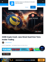 $40B Crypto Crash: Jane Street Sued Over Terra Insider Trading