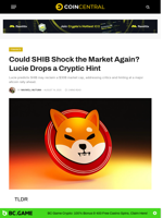 Could SHIB Shock the Market Again? Lucie Drops a Cryptic Hint - CoinCentral