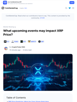 What upcoming events may impact XRP Price?: Guest Post by CryptoTicker ENG | CoinMarketCap