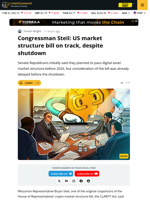 Rep. Steil: Market Structure Bill Still on Track, Despite Shutdown