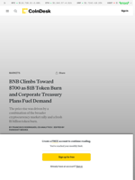 Why is BNB Up Today? $1B Token Burn and Corporate Treasury Plans Fuel Demand