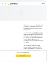 Bitcoin Price News (BTC): New Record High