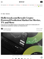 Hollywood.com Reveals Crypto-Powered Prediction Market for Movies, TV and More - Decrypt