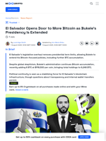 El Salvador's Term Extension Signals Bitcoin Strategy Continuity