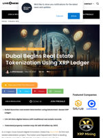 Dubai Begins Real Estate Tokenization Using XRP Ledger | Live Bitcoin News