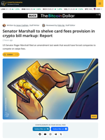 Sen. Marshall To Cut Card Fees Ask From Crypto Bill: Report