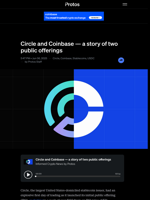 Circle and Coinbase — a story of two public offerings