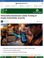 Venezuelan Businesses Likely Turning to Crypto Amid Dollar Scarcity - TheNewsCrypto
